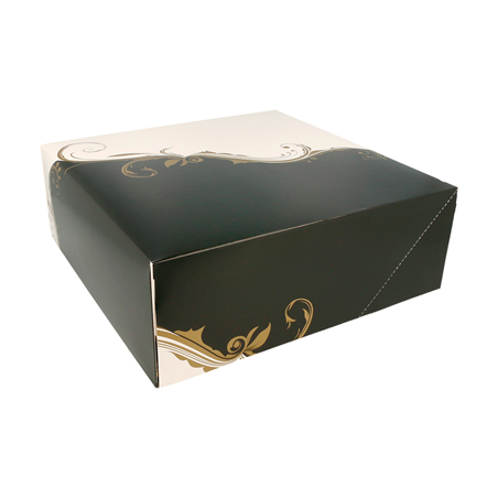 BOÎTES PATISSERIES SANS FENÊTRE 'THEPACK CLASSIC' 250 G/M2 28x28x10 CM BLANC CARTON ONDULÉ NANO-MICRO (100 UNITÉ)