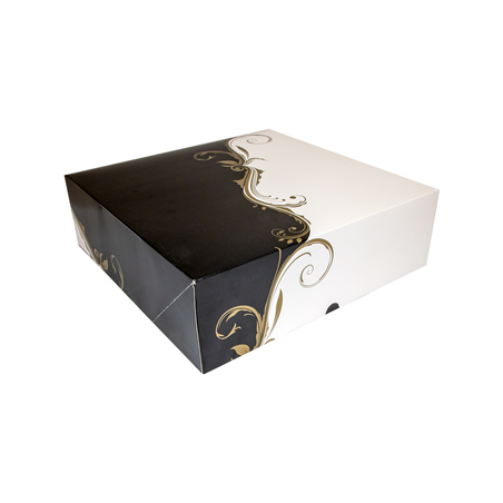 Image BOÎTES PATISSERIES SANS FENÊTRE 'THEPACK CLASSIC' 250 G/M2 32x32x10 CM BLANC CARTON ONDULÉ NANO-MICRO (100 UNITÉ) #1