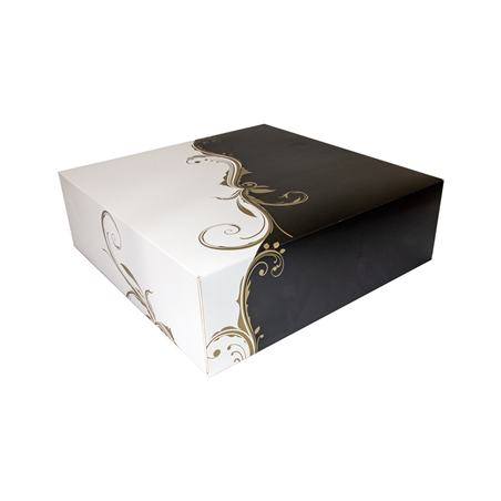 BOÎTES PATISSERIES SANS FENÊTRE 'THEPACK CLASSIC' 250 G/M2 32x32x10 CM BLANC CARTON ONDULÉ NANO-MICRO (100 UNITÉ)