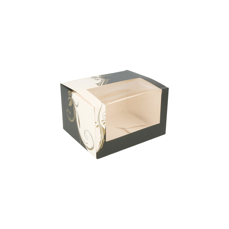 BOÎTES PÂTISSERIES AVEC FENÊTRE 'THEPACK CLASSIC' 250 G/M2 11x13x8 CM BLANC CARTON ONDULÉ NANO-MICRO (800 UNITÉ)