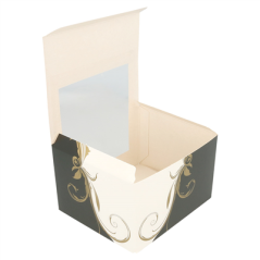 Image BOÎTES PÂTISSERIES AVEC FENÊTRE 'THEPACK CLASSIC' 250 G/M2 11x13x8 CM BLANC CARTON ONDULÉ NANO-MICRO (800 UNITÉ) #3