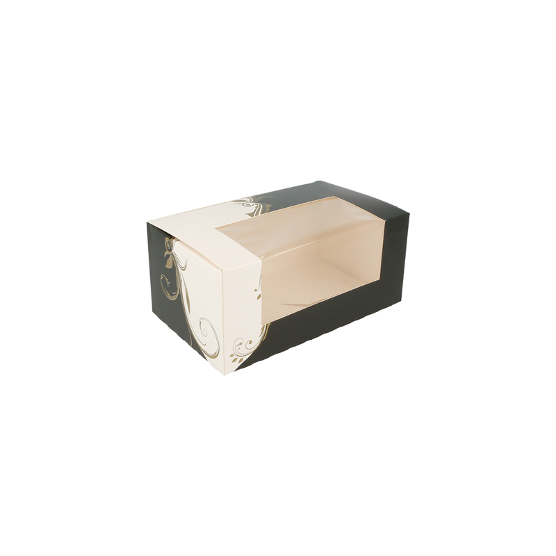 BOÎTES PÂTISSERIES AVEC FENÊTRE 'THEPACK CLASSIC' 250 G/M2 18x11x8 CM BLANC CARTON ONDULÉ NANO-MICRO (400 UNITÉ)