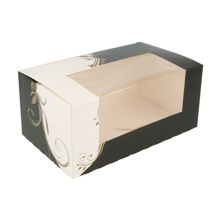 Image BOÎTES PÂTISSERIES AVEC FENÊTRE 'THEPACK CLASSIC' 250 G/M2 18x11x8 CM BLANC CARTON ONDULÉ NANO-MICRO (400 UNITÉ) #1