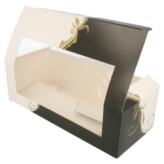 Image BOÎTES PÂTISSERIES AVEC FENÊTRE 'THEPACK CLASSIC' 250 G/M2 26x11x8 CM BLANC CARTON ONDULÉ NANO-MICRO (300 UNITÉ) #3
