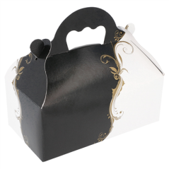 Image 50 U. BOÎTES AVEC ANSES PÂTISSERIE 'THEPACK CLASSIC' 250 G/M2 10x18x7 CM BLANC CARTON ONDULÉ NANO-MICRO (1 UNITÉ) #1