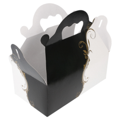 50 U. BOÎTES AVEC ANSES PÂTISSERIE 'THEPACK CLASSIC' 250 G/M2 10x18x7 CM BLANC CARTON ONDULÉ NANO-MICRO (1 UNITÉ)