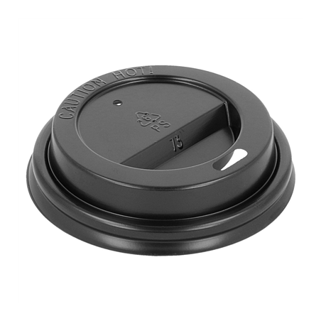 Image COUVERCLES HAUTS POUR GOBELETS 180 ML   NOIR PS (1000 UNITÉ) #1