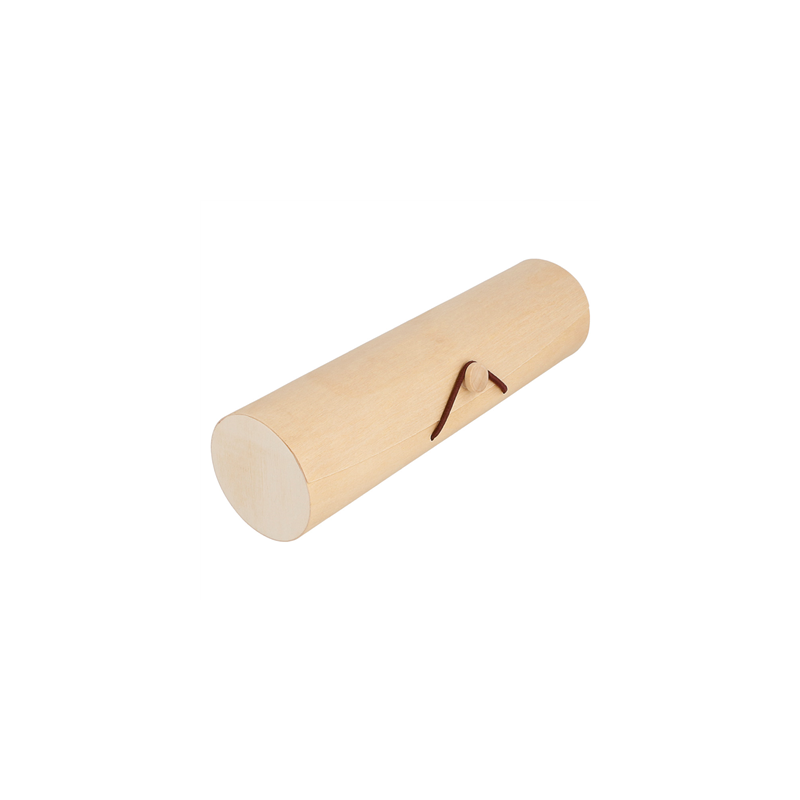 BOÎTES CYLINDRIQUES POUR 7/9 MACARONS  Ø 6x22,5 CM NATUREL BOIS (50 UNITÉ)