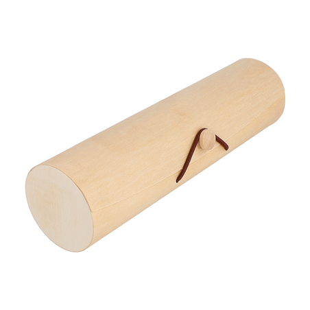 Image BOÎTES CYLINDRIQUES POUR 7/9 MACARONS  Ø 6x22,5 CM NATUREL BOIS (50 UNITÉ) #1