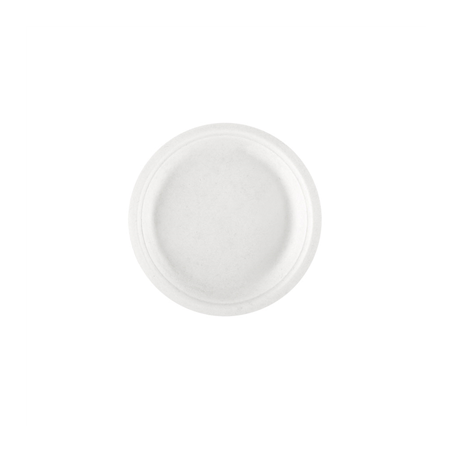 Image ASSIETTES 'BIONIC'  Ø 15,5x1,4 CM BLANC BAGASSE (1000 UNITÉ) #1