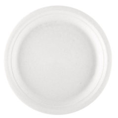 Image ASSIETTES 'BIONIC'  Ø 26x2,1 CM BLANC BAGASSE (500 UNITÉ) #1