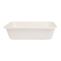 Image PLATEAUX + COUVERCLE 'BIONIC' 800 ML 19,3x13,5x5 CM BLANC BAGASSE (400 UNITÉ) #3