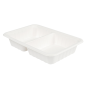 Image PLATEAUX 2 COMPART + COUVERCLE 'BIONIC' 800 ML 23,3x14,6x6 CM BLANC BAGASSE (400 UNITÉ) #2