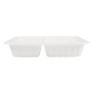 Image PLATEAUX 2 COMPART + COUVERCLE 'BIONIC' 800 ML 23,3x14,6x6 CM BLANC BAGASSE (400 UNITÉ) #3