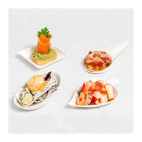 Image RÉCIPIENTS MISE EN BOUCHE 'BIONIC'  BLANC BAGASSE (1000 UNITÉ) #1