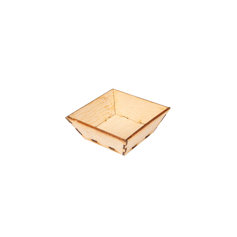 MINI RÉCIPIENTS POUR MISE EN BOUCHE  5x5x2 CM NATUREL BAMBOU (100 UNITÉ)