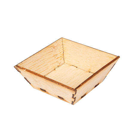 Image MINI RÉCIPIENTS POUR MISE EN BOUCHE  5x5x2 CM NATUREL BAMBOU (100 UNITÉ) #1