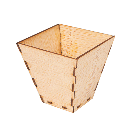 Image MINI RÉCIPIENTS POUR MISE EN BOUCHE  5x5x5 CM NATUREL BAMBOU (100 UNITÉ) #1