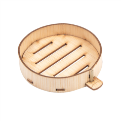 Image MINI RÉCIPIENTS POUR MISE EN BOUCHE Ø 5,85x1,3 CM NATUREL BAMBOU (100 UNITÉ) #1