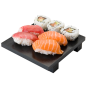 Image BASE SUSHI  15x15x2,5 CM NOIR BAMBOU (1 UNITÉ) #1
