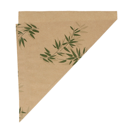 SACHETS EN POINTE 'FEEL GREEN' 70 G 70 G/M2 20x14 CM NATUREL PARCH.INGRAISSABLE (2000 UNITÉ)