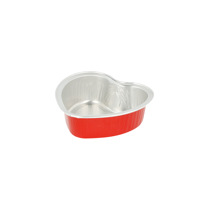 RECIPIENT PATISSERIE 100 ML 8,8x7,8x3 CM ROUGE ALUMINIUM (100 UNITÉ)