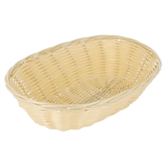 Image CORBEILLES SIMILAIRE OSIER OVALES  21x17x6 CM NATUREL PP (12 UNITÉ) #1