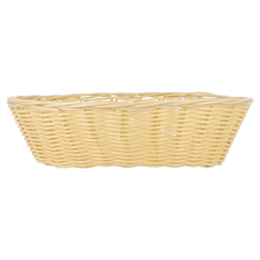 CORBEILLES SIMILAIRE OSIER OVALES  25x16,6x7,5 CM NATUREL PP (12 UNITÉ)