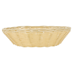 CORBEILLES SIMILAIRE OSIER RONDES  Ø 21x6 CM NATUREL PP (12 UNITÉ)