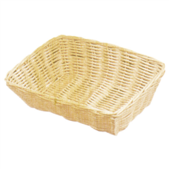 Image CORBEILLES SIMILAIRE OSIER RECTANGULAIRES  25x18,5x7,5 CM NATUREL PP (12 UNITÉ) #1