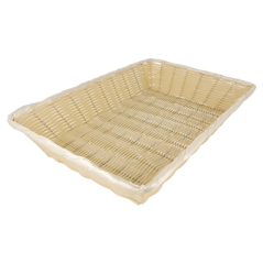 Image CORBEILLES SIMILAIRE OSIER RECTANGULAIRES  41x28,7x8 CM NATUREL PP (12 UNITÉ) #1