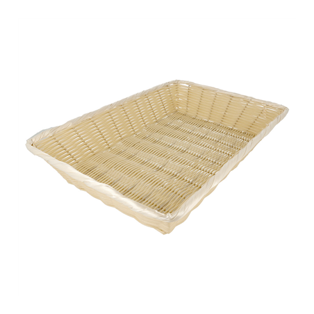 Image CORBEILLES SIMILAIRE OSIER RECTANGULAIRES  41x28,7x8 CM NATUREL PP (12 UNITÉ) #1