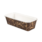 Image MOULES CUISSON PÂTISSERIE LAMINÉS  170 + 16,56 PET G/M2 19,9x7,3x6,2 CM MARRON PAPIER (480 UNITÉ) #1