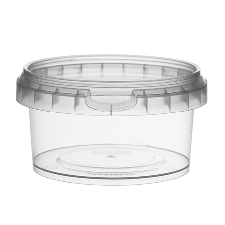 Image RÉCIPIENTS INVIOLABLES + COUVERCLES 240 ML Ø 9,5x5,1 CM TRANSPARENT PP (375 UNITÉ) #1