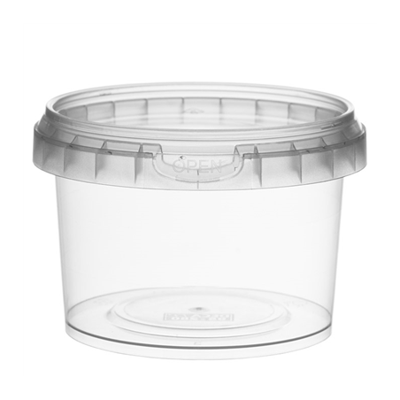 Image RÉCIPIENTS INVIOLABLES + COUVERCLES 280 ML Ø 9,5x6,5 CM TRANSPARENT PP (400 UNITÉ) #1