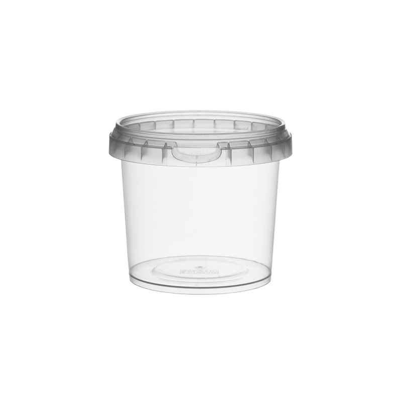 RÉCIPIENTS INVIOLABLES + COUVERCLES 365 ML Ø 9,5x8,4 CM TRANSPARENT PP (456 UNITÉ)