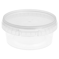 Image RÉCIPIENTS INVIOLABLES + COUVERCLES 300 ML Ø 11,8x5 CM TRANSPARENT PP (240 UNITÉ) #1