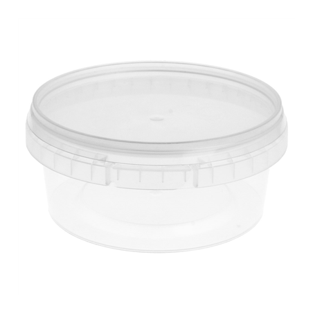 Image RÉCIPIENTS INVIOLABLES + COUVERCLES 300 ML Ø 11,8x5 CM TRANSPARENT PP (240 UNITÉ) #1