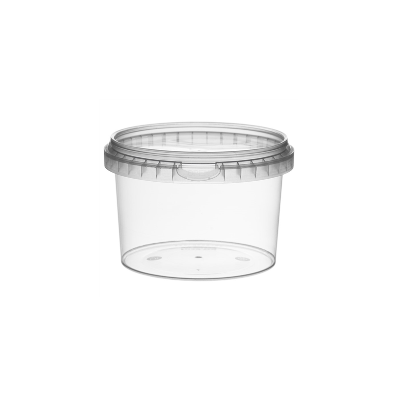 RÉCIPIENTS INVIOLABLES + COUVERCLES 565 ML Ø 11,8x8 CM TRANSPARENT PP (268 UNITÉ)