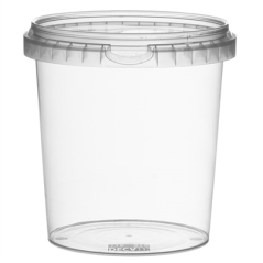 Image RÉCIPIENTS INVIOLABLES + COUVERCLES 870 ML Ø 11,8x12,6 CM TRANSPARENT PP (200 UNITÉ) #1