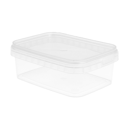 Image RÉCIPIENTS INVIOLABLES + COUVERCLES 270 ML 12x8,8x4,2 CM TRANSPARENT PP (420 UNITÉ) #1