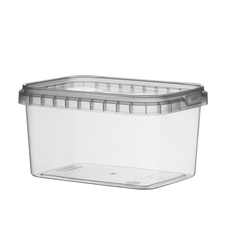 Image RÉCIPIENTS INVIOLABLES + COUVERCLES 425 ML 13,8x9,8x5,1 CM TRANSPARENT PP (318 UNITÉ) #1