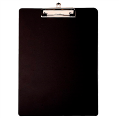 Image BASES RIGIDES AVEC CLIP POUR BLOCS COMMANDES  12x18 CM NOIR PP (12 UNITÉ) #1