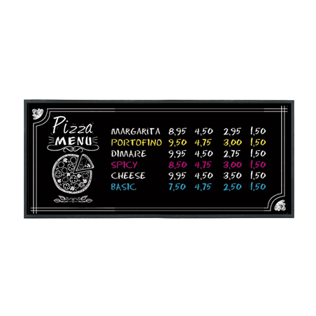 Image ARDOISE MURAL  56x150x2 CM NOIR BOIS (1 UNITÉ) #1