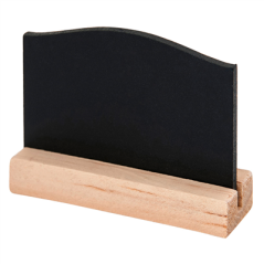 Image 4 U. MINI ARDOISES + BASE  7,5x5 CM NOIR BOIS (1 UNITÉ) #1