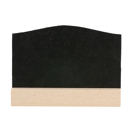 4 U. MINI ARDOISES + BASE  7,5x5 CM NOIR BOIS (1 UNITÉ)