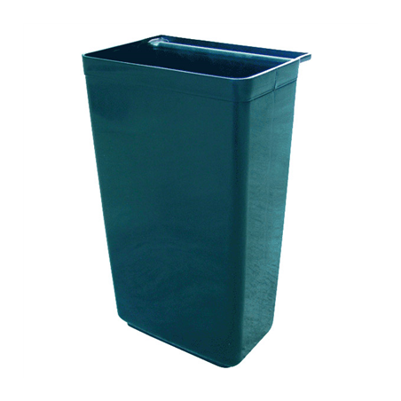 Image GRAND RÉCIPIENT CHARIOT SERVICE 24 L 37x22x50,5 CM NOIR PP (1 UNITÉ) #1