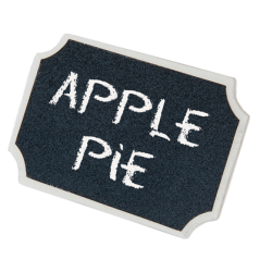 Image 3 U. ÉTIQUETTES D'ARDOISE DE TABLE  9x5,5 CM NOIR BOIS (1 UNITÉ) #1