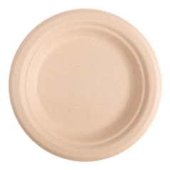 Image ASSIETTES 'BIONIC'  Ø 15,5x1,4 CM NATUREL BAGASSE (1000 UNITÉ) #1