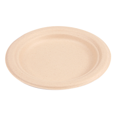 Image ASSIETTES 'BIONIC'  Ø 15,5x1,4 CM NATUREL BAGASSE (1000 UNITÉ) #3